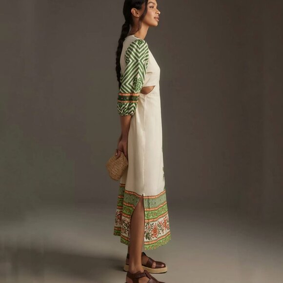 FARM rio maxi dress with cutouts and banana tree - like new - Picture 3 of 14